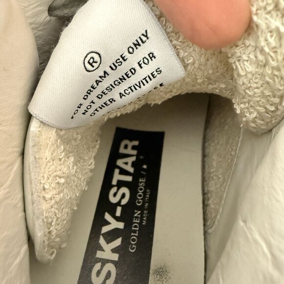 Golden Goose High Top Signature Sneakers Womens Sz 38 Sky Star Pony Hair Leopard - Picture 8 of 16